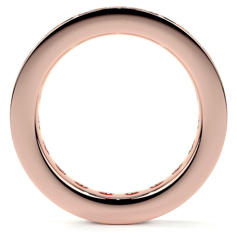 Round Brilliant Channel Setting Moissanite Eternity Ring 2.2ct - 2.5ct