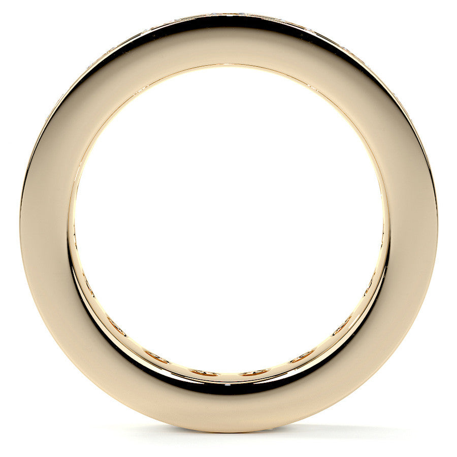 Round Brilliant Channel Setting Moissanite Eternity Ring 2.2ct - 2.5ct