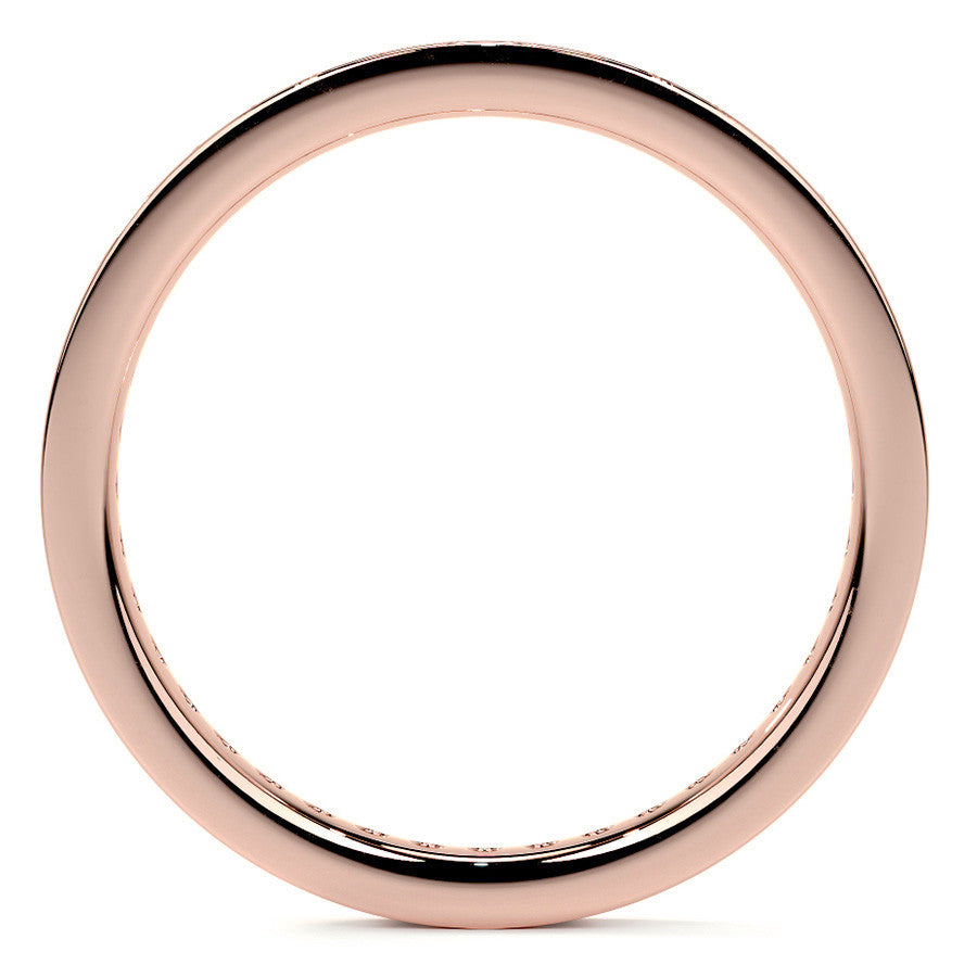 Round Brilliant Channel Bead Setting Moissanite Eternity Ring 0.5ct - 0.6ct