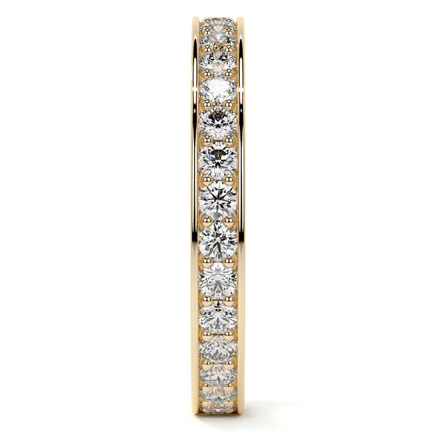 Round Brilliant Channel Bead Setting Moissanite Eternity Ring 0.7ct - 0.9ct