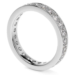 Round Brilliant Channel Bead Setting Moissanite Eternity Ring 1.2ct - 1.4ct