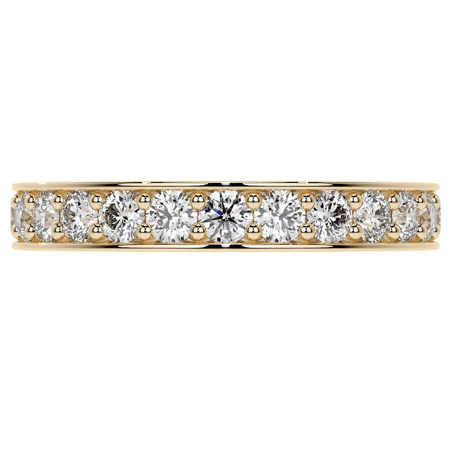 Round Brilliant Channel Bead Setting Moissanite Eternity Ring 1.2ct - 1.4ct