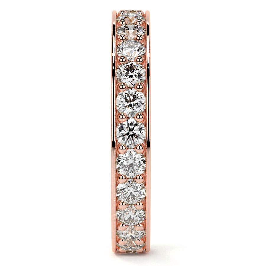 Round Brilliant Channel Bead Setting Moissanite Eternity Ring 1.2ct - 1.4ct