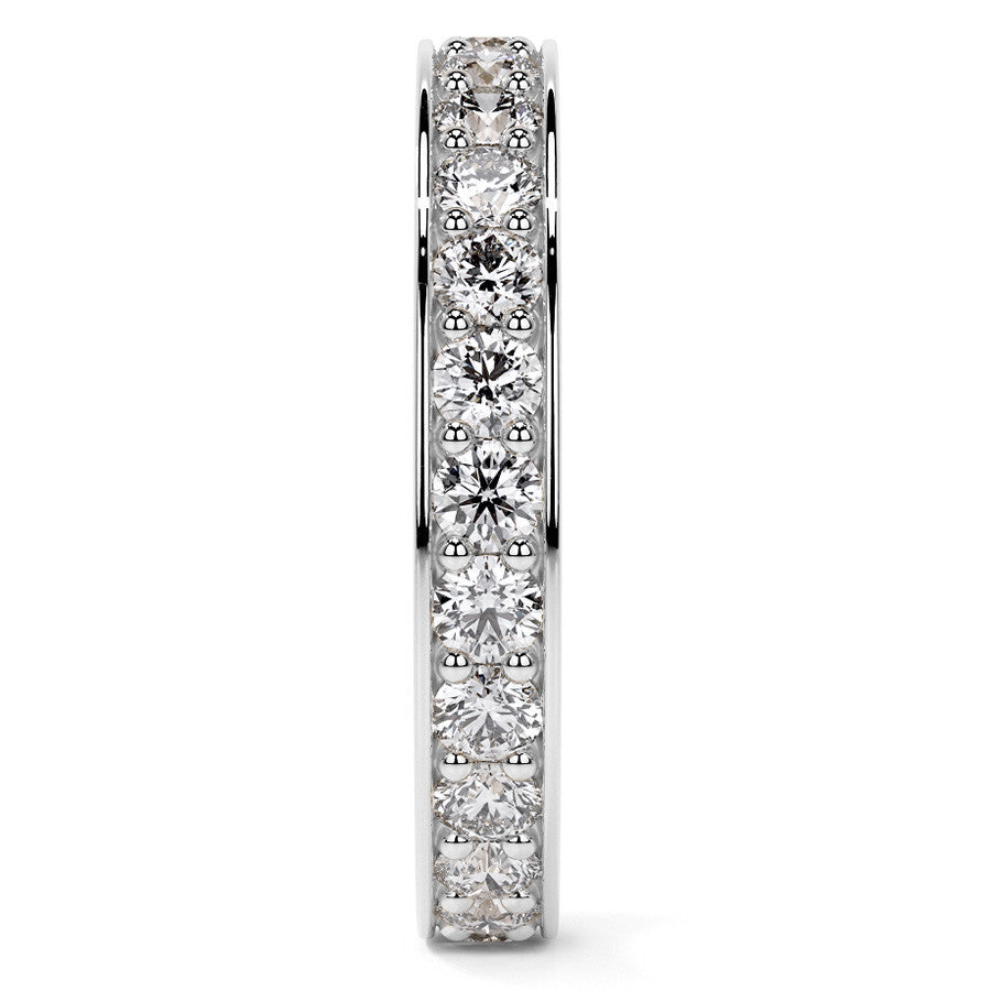 Round Brilliant Channel Bead Setting Moissanite Eternity Ring 1.2ct - 1.4ct