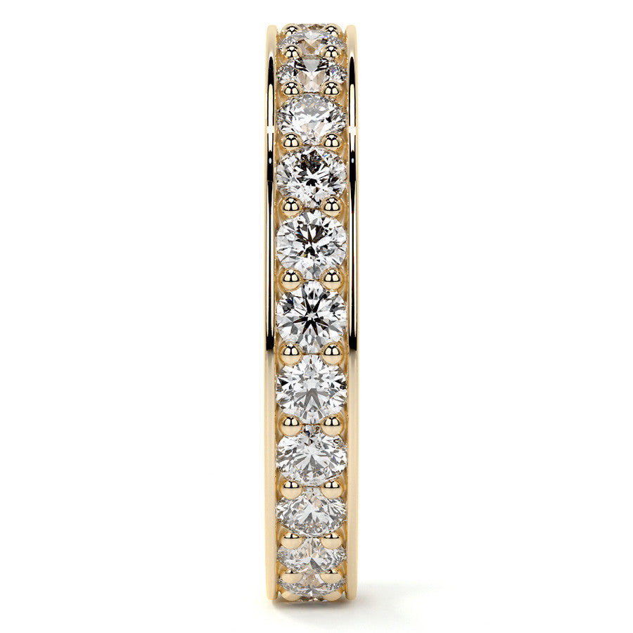 Round Brilliant Channel Bead Setting Moissanite Eternity Ring 1.2ct - 1.4ct
