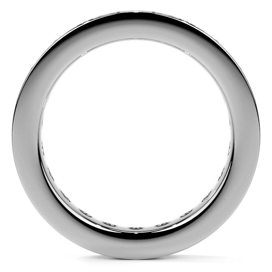 Round Brilliant Channel Bead Setting Moissanite Eternity Ring 1.8ct - 2.1ct