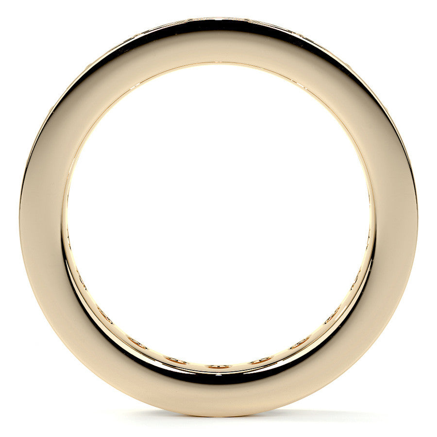 Round Brilliant Channel Bead Setting Moissanite Eternity Ring 1.8ct - 2.1ct