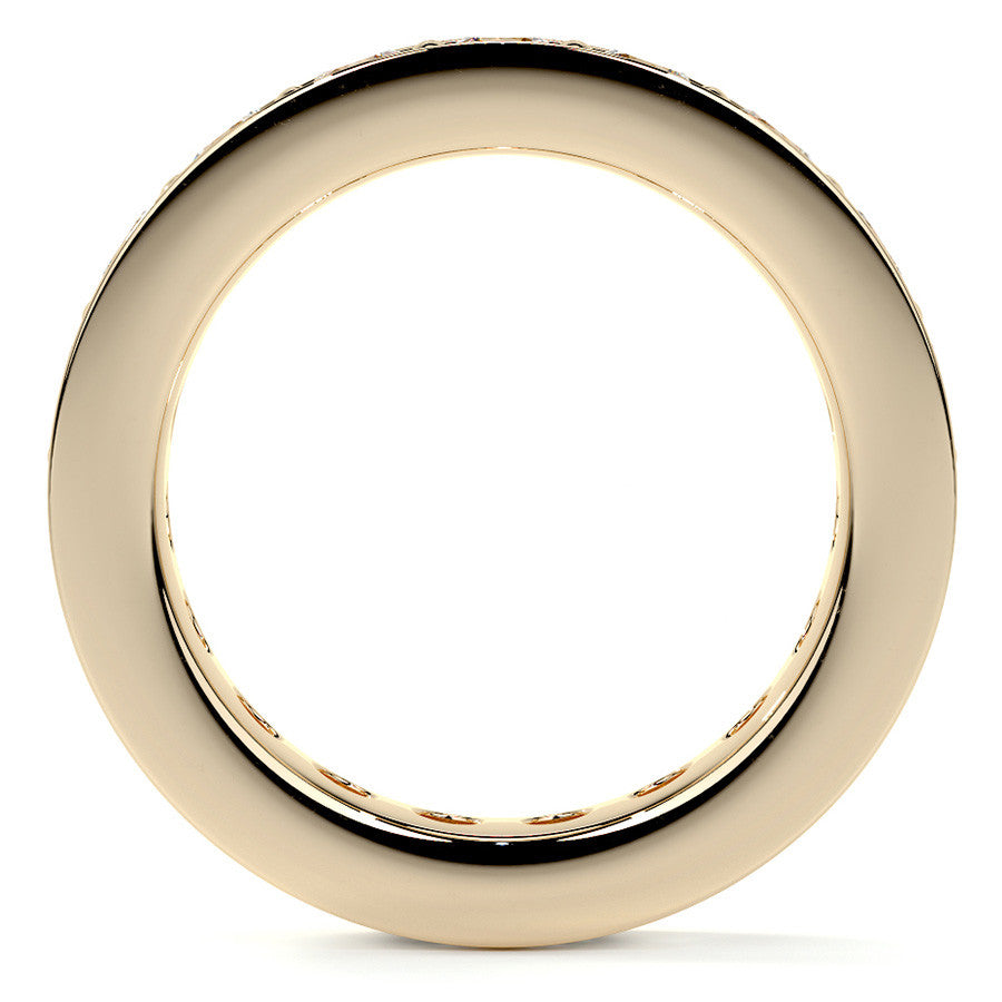 Round Brilliant Channel Bead Setting Moissanite Eternity Ring 2.4ct - 2.7ct
