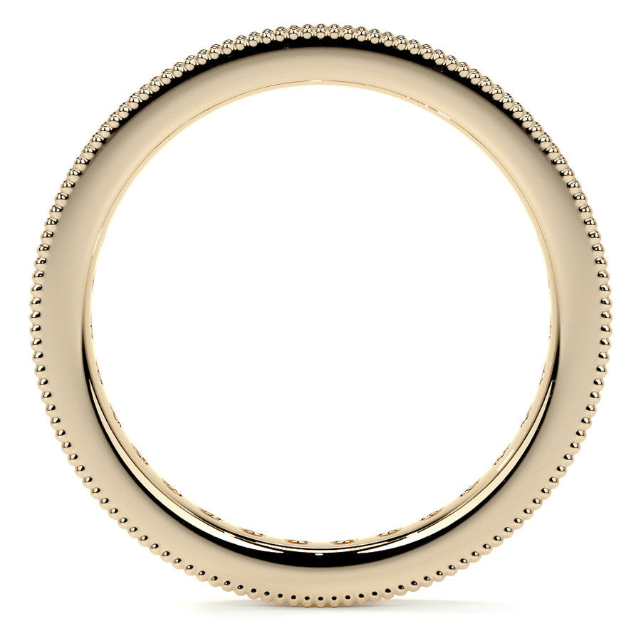 Round Brilliant Channel Bead with Milgrain Moissanite Eternity Ring 0.7ct - 0.9ct