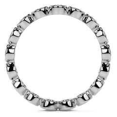 Round Brilliant Bezel Setting Moissanite Eternity Ring 0.9ct - 1.0ct