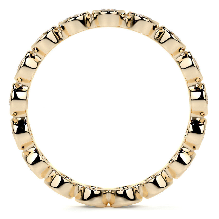 Round Brilliant Bezel Setting Moissanite Eternity Ring 0.9ct - 1.0ct