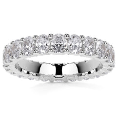 Oval Brilliant U-Prong Moissanite Eternity Ring 4.0ct - 4.60ct