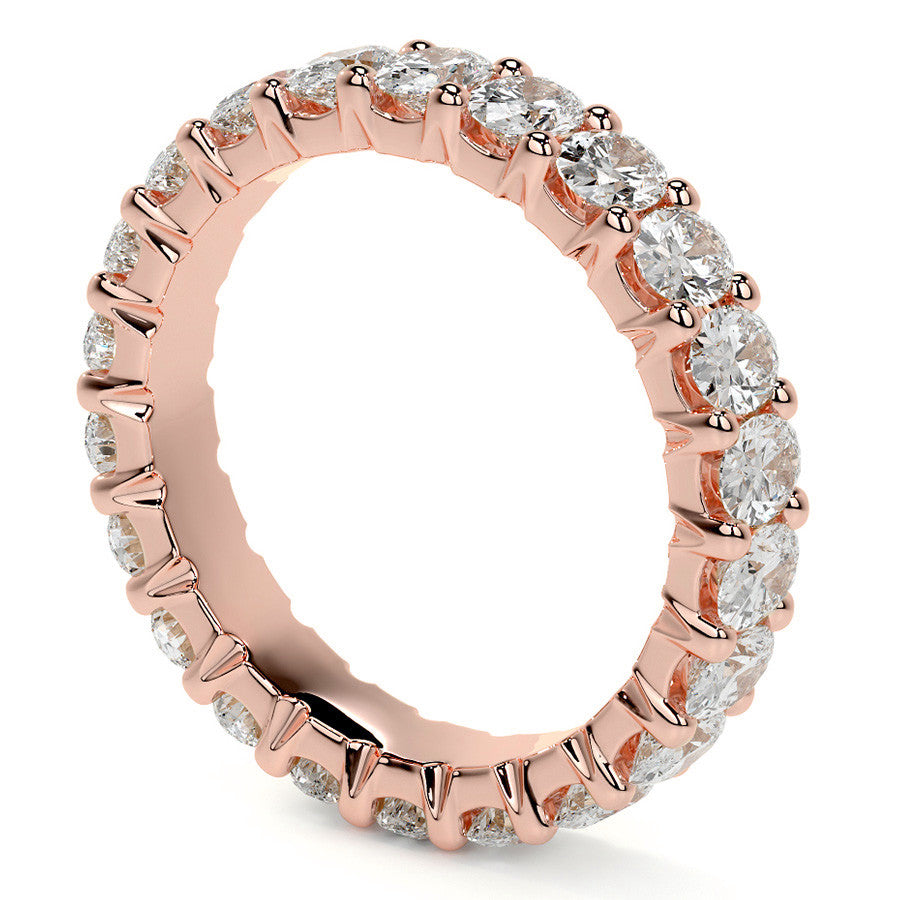 Oval Brilliant U-Prong Moissanite Eternity Ring 4.0ct - 4.60ct