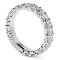 Oval Brilliant U-Prong Moissanite Eternity Ring 4.0ct - 4.60ct
