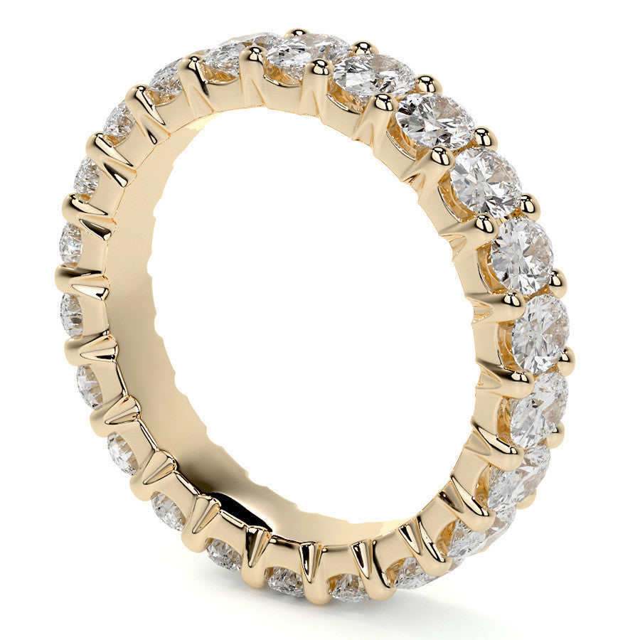 Oval Brilliant U-Prong Moissanite Eternity Ring 4.0ct - 4.60ct
