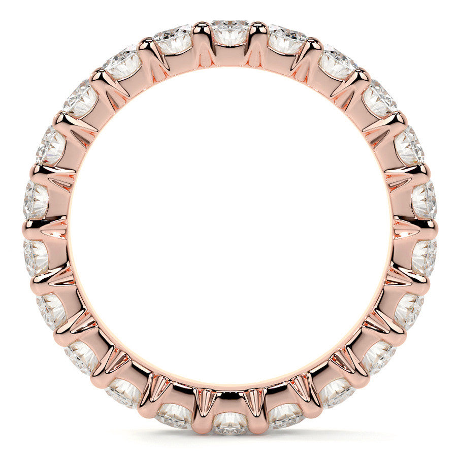 Oval Brilliant U-Prong Moissanite Eternity Ring 4.0ct - 4.60ct