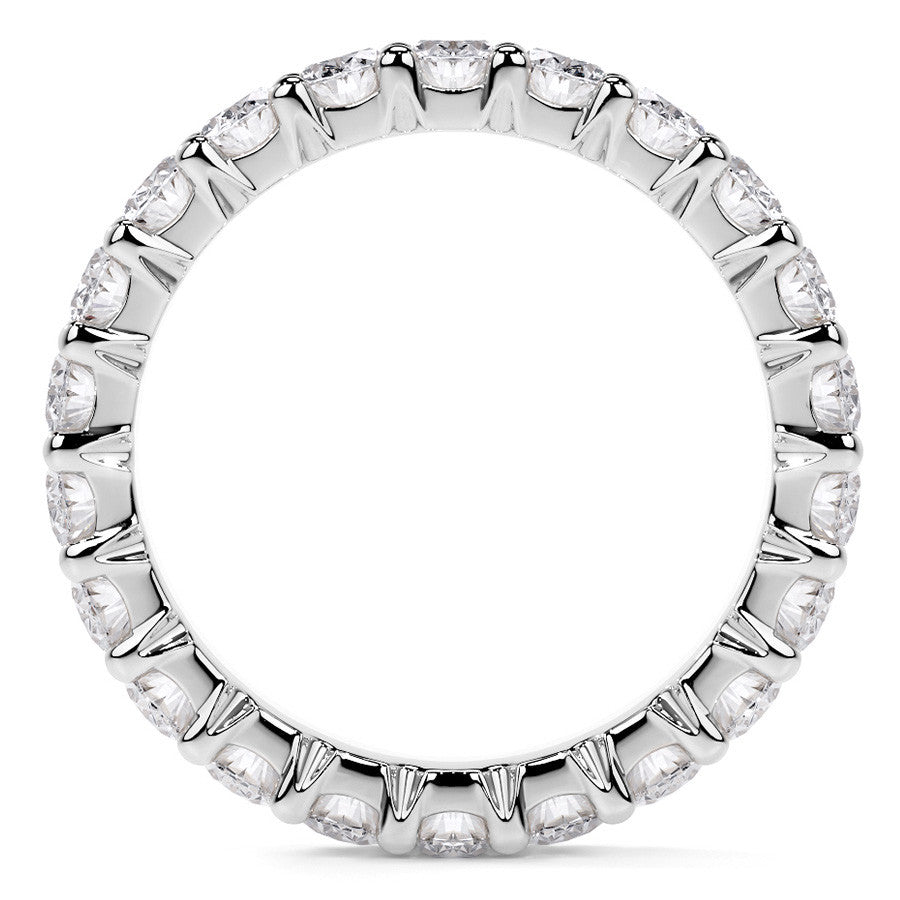 Oval Brilliant U-Prong Moissanite Eternity Ring 4.0ct - 4.60ct
