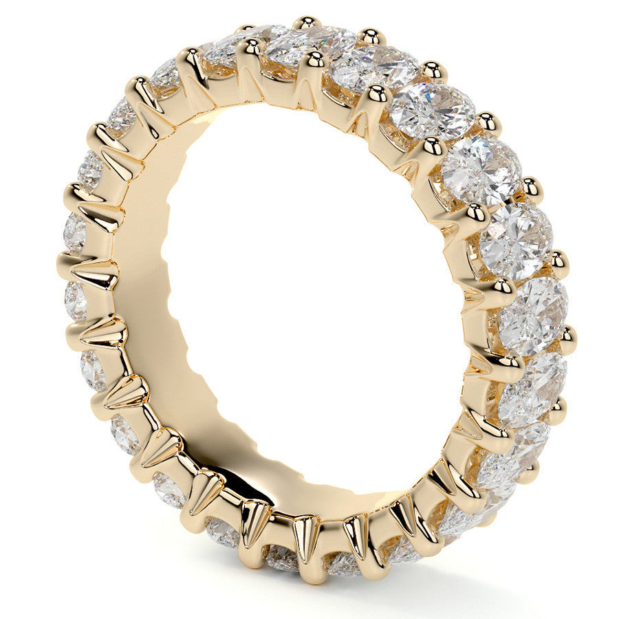 Oval Brilliant U-Prong Moissanite Eternity Ring 5.4ct - 6.2ct