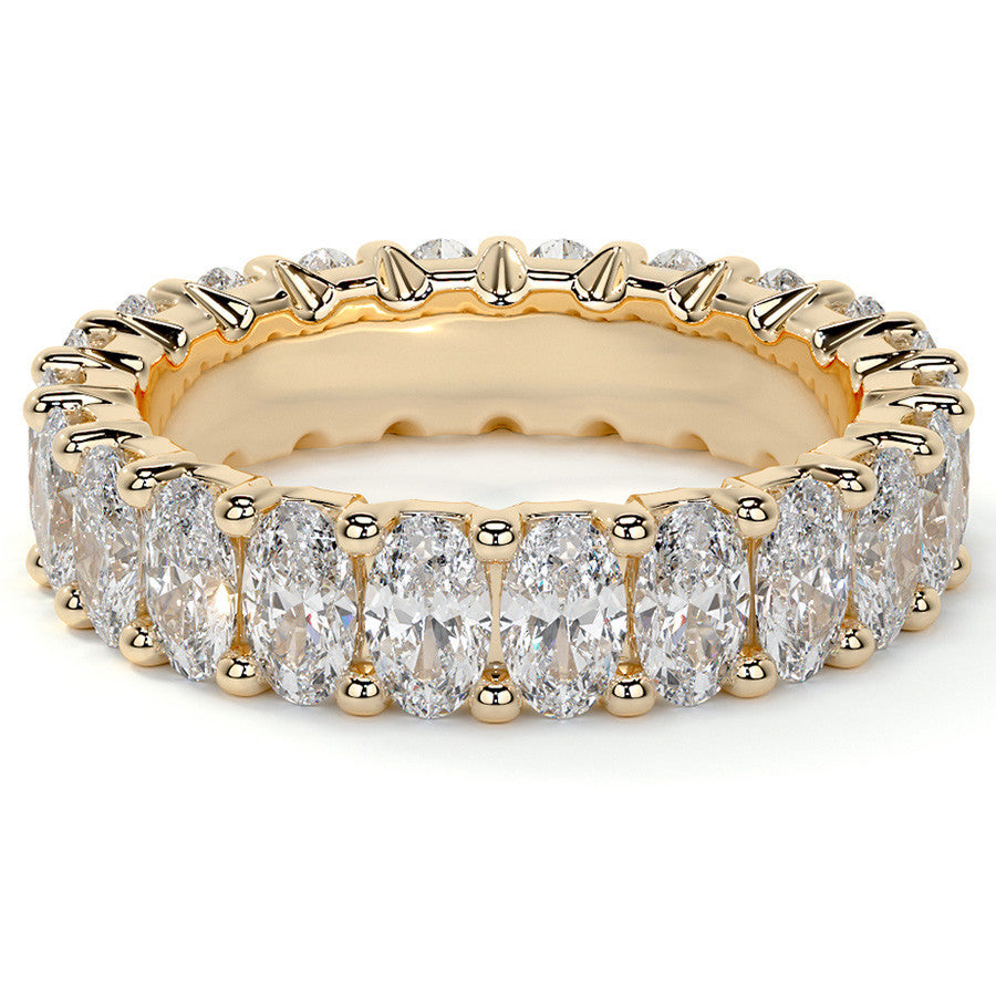 Oval Brilliant U-Prong Moissanite Eternity Ring 5.4ct - 6.2ct