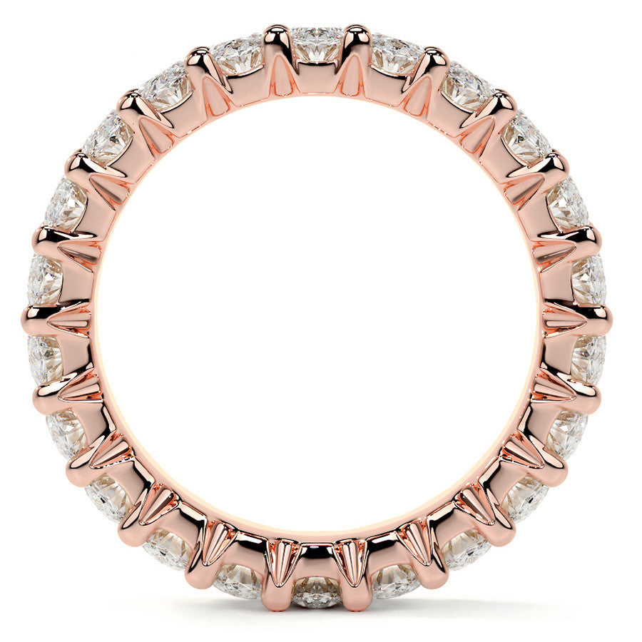 Oval Brilliant U-Prong Moissanite Eternity Ring 5.4ct - 6.2ct