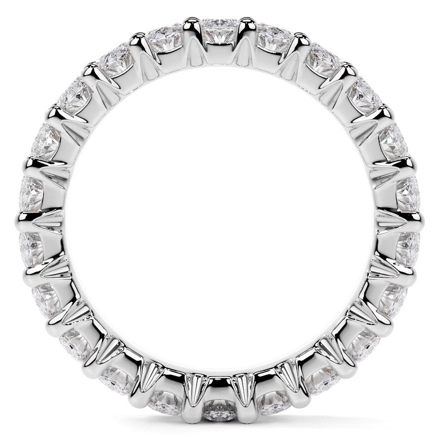 Oval Brilliant U-Prong Moissanite Eternity Ring 5.4ct - 6.2ct