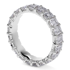 Emerald U-Prong Moissanite Eternity Ring 2.6ct - 3.2ct
