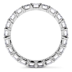 Emerald U-Prong Moissanite Eternity Ring 5.1ct - 5.9ct