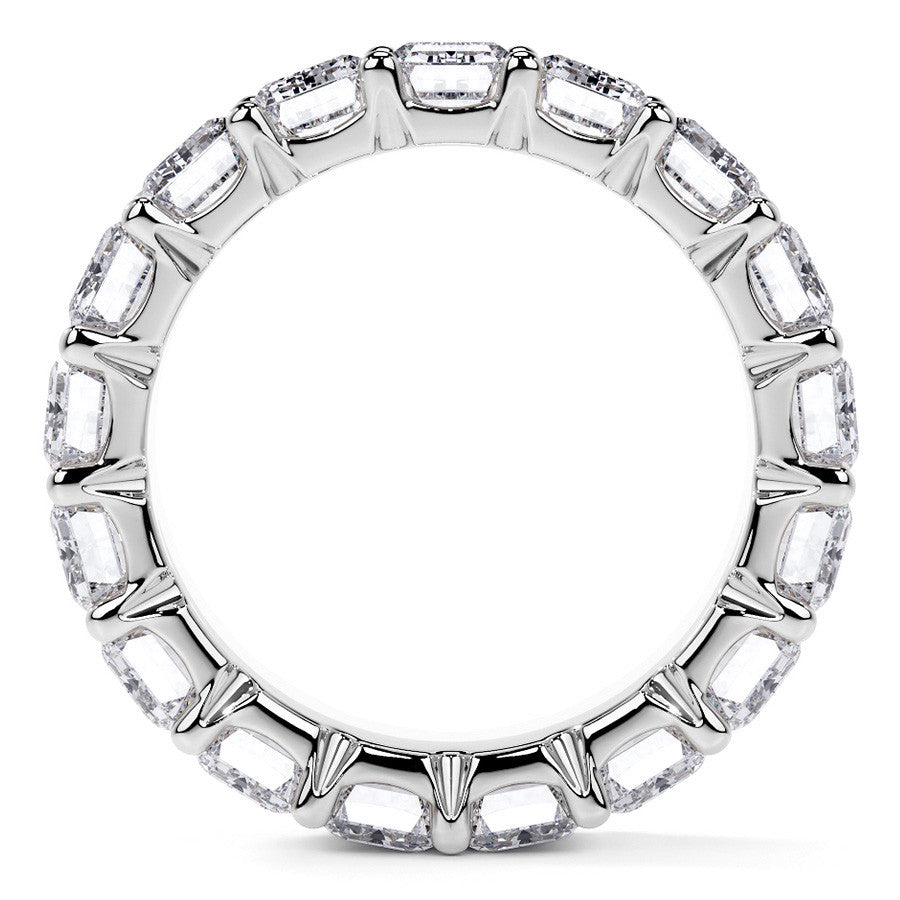 Emerald U-Prong Moissanite Eternity Ring 9.7ct - 11.7ct