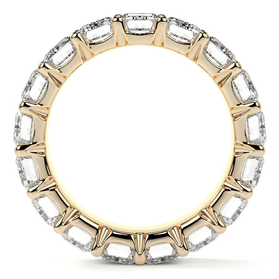 Emerald U-Prong Moissanite Eternity Ring 9.7ct - 11.7ct