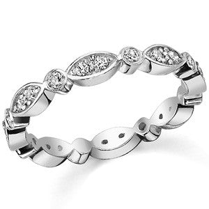 Round Brilliant Moissanite Stackable Eternity Ring (0.50ct)
