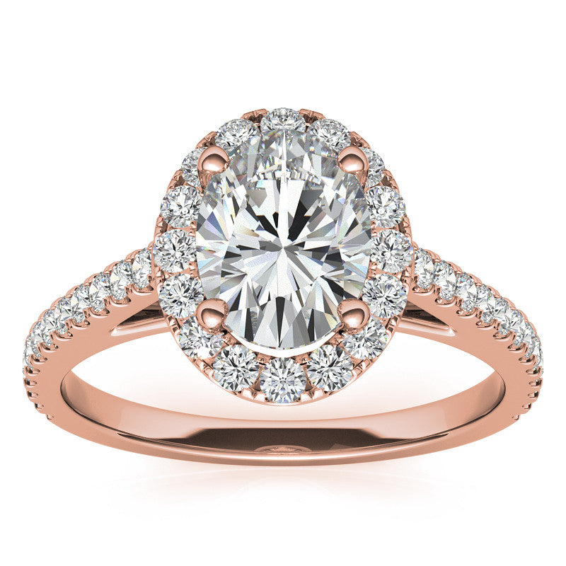 Oval Halo Cathedral Engagement Ring