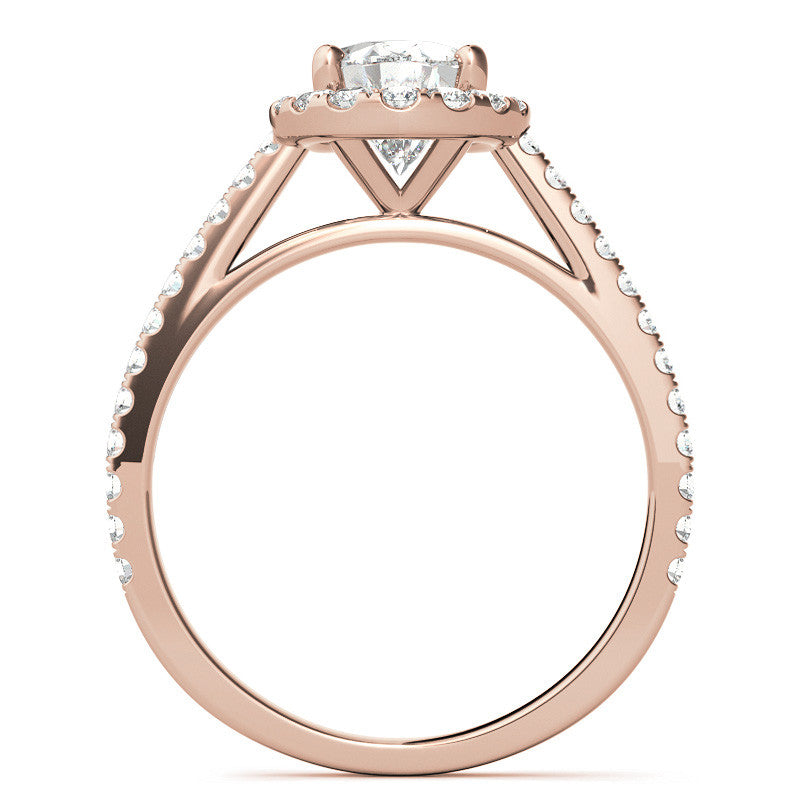Oval Halo Cathedral Engagement Ring