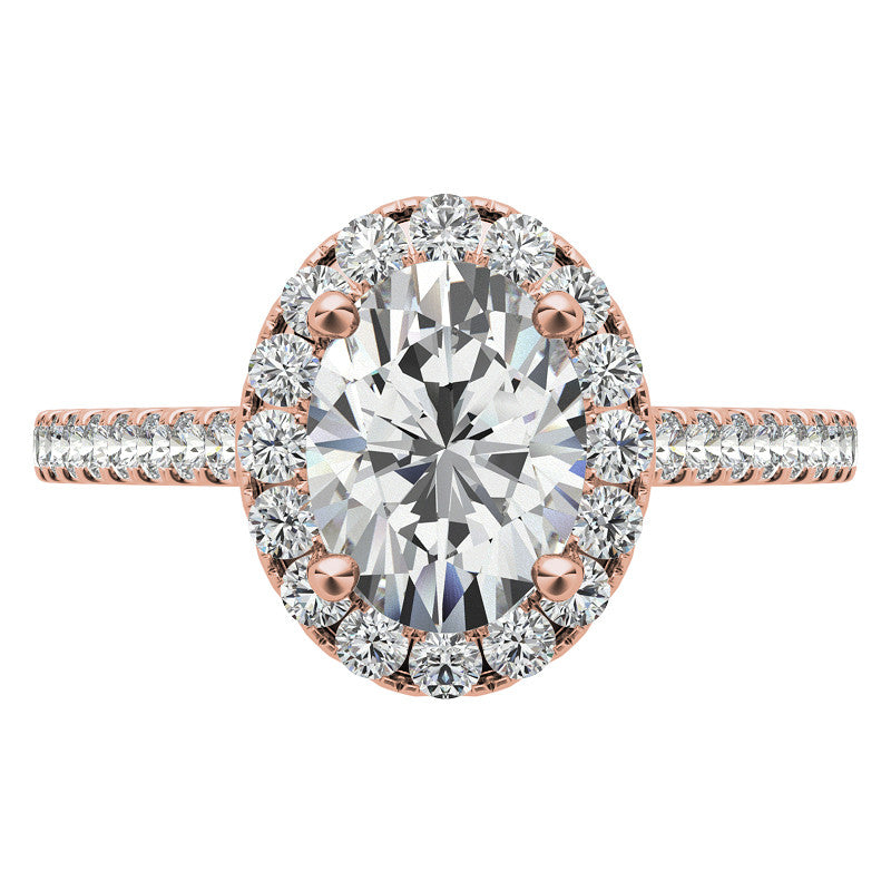 Oval Halo Cathedral Engagement Ring
