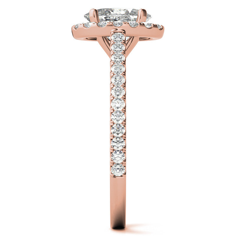 Oval Halo Cathedral Engagement Ring