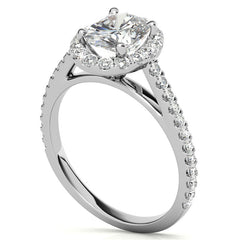 Oval Halo Cathedral Engagement Ring