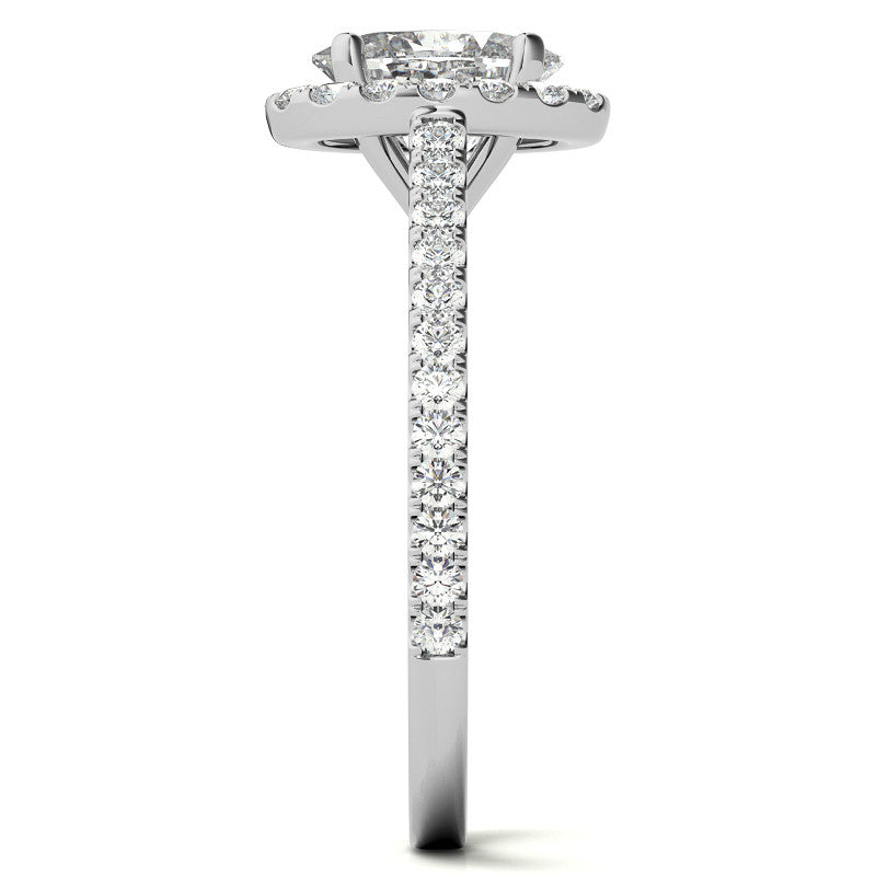 Oval Halo Cathedral Engagement Ring
