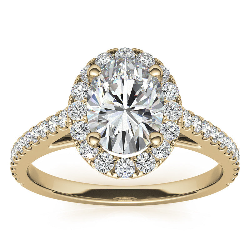 Oval Halo Cathedral Engagement Ring