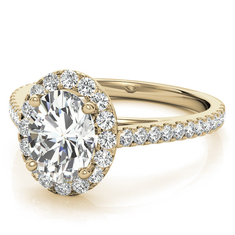 Oval Halo Cathedral Engagement Ring