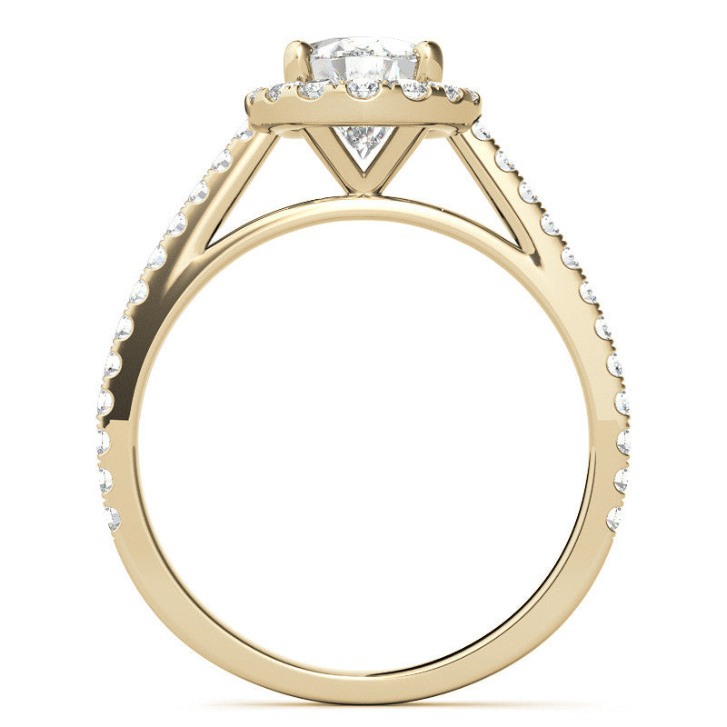 Oval Halo Cathedral Engagement Ring