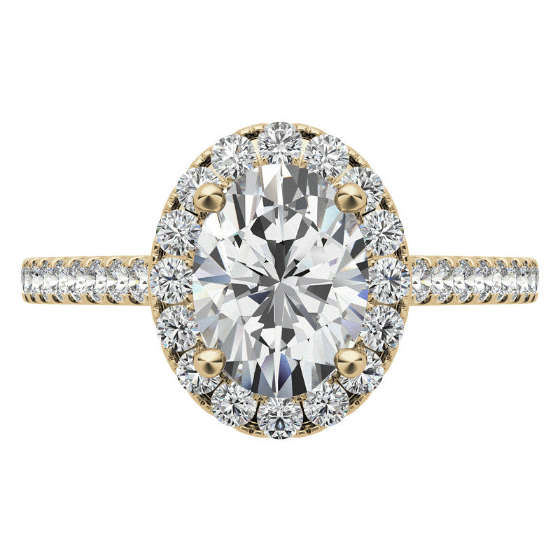 Oval Halo Cathedral Engagement Ring