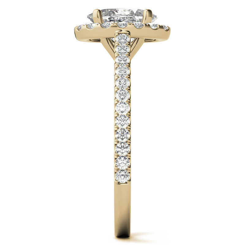 Oval Halo Cathedral Engagement Ring
