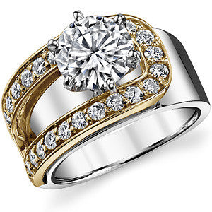 Buckle Moissanite Engagement Ring