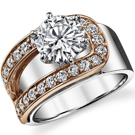 Buckle Moissanite Engagement Ring
