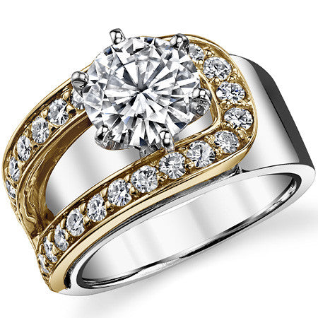 Buckle Moissanite Engagement Ring