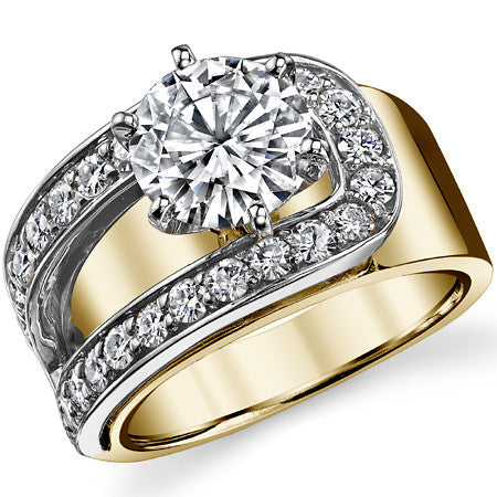 Buckle Moissanite Engagement Ring