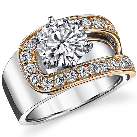 Buckle Moissanite Engagement Ring