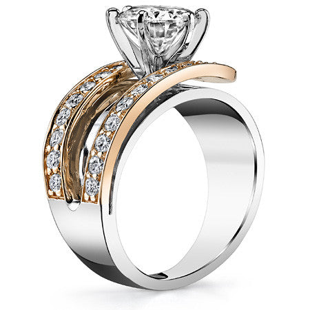 Buckle Moissanite Engagement Ring