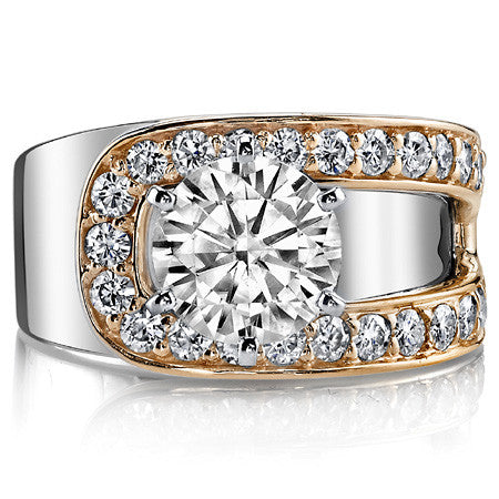 Buckle Moissanite Engagement Ring