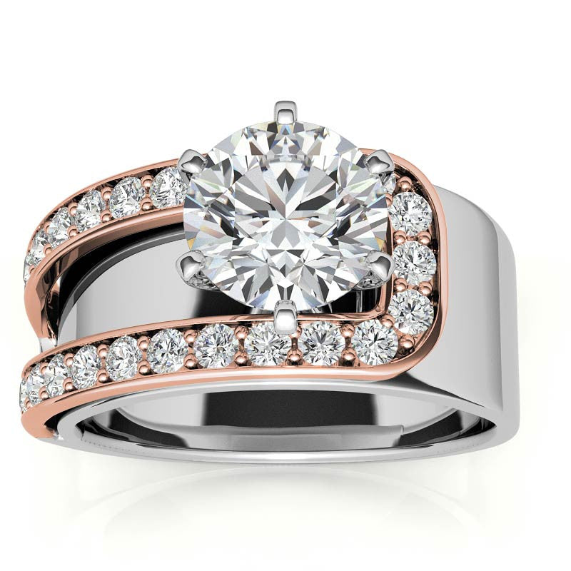 Buckle Moissanite Engagement Ring