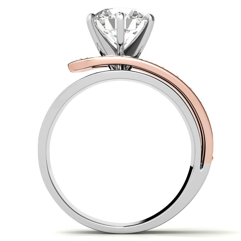 Buckle Moissanite Engagement Ring
